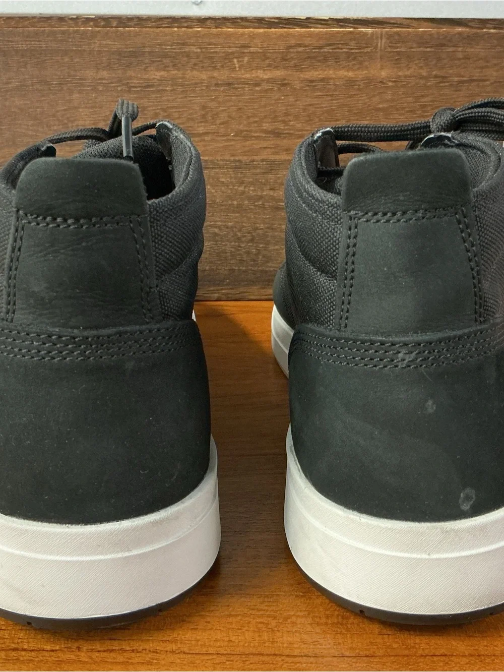 Timberland Men Davis Square Chukka Lace Up Leather Cordura Black Shoe Size 12